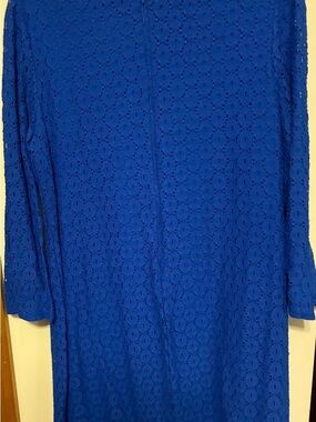 Chico's Royal Blue Lace Long Sleeve Dress